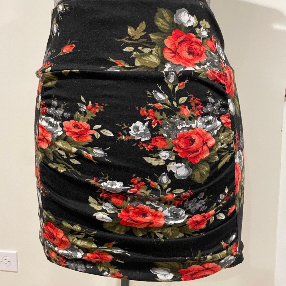 Free People Floral Mini Skirt